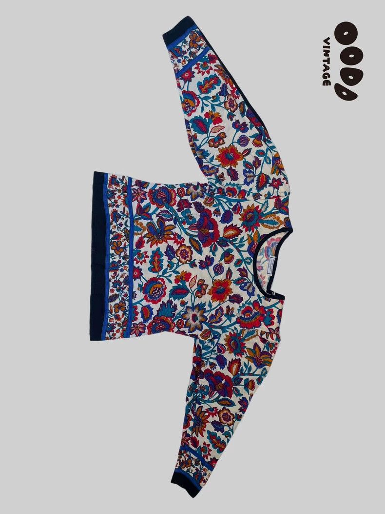 Yves Saint Laurent yves saint laurent 80s floral shoulder top-dmc Size US M / EU 48-50 / 2 - 3 Thumbnail