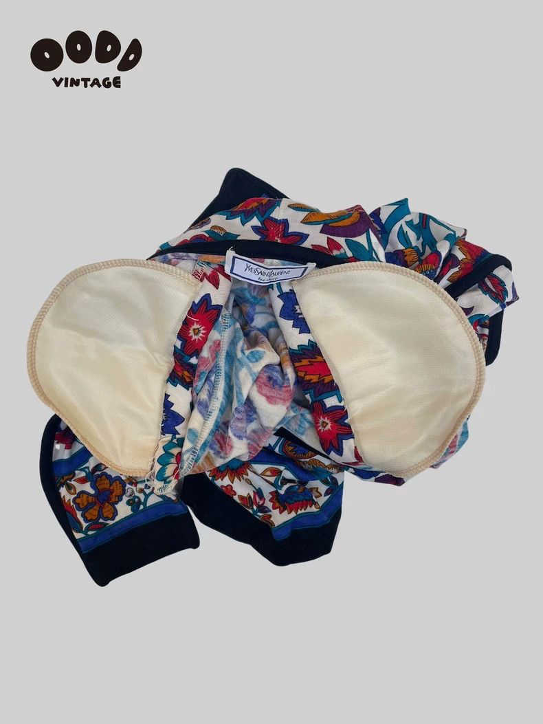 Yves Saint Laurent yves saint laurent 80s floral shoulder top-dmc Size US M / EU 48-50 / 2 - 8 Thumbnail