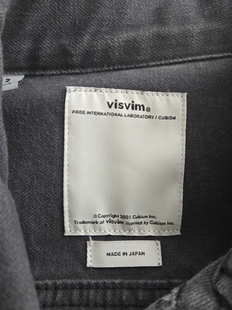 visvim black denim jacket with slight wear-dmc