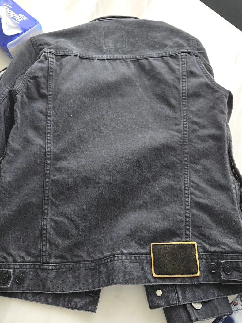 visvim black denim jacket with slight wear-dmc