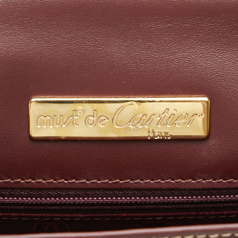 Cartier Cartier Cartier Must Line Leather Handbag Leather Handbag DUTY FREE for USA Size ONE SIZE - 12 Thumbnail