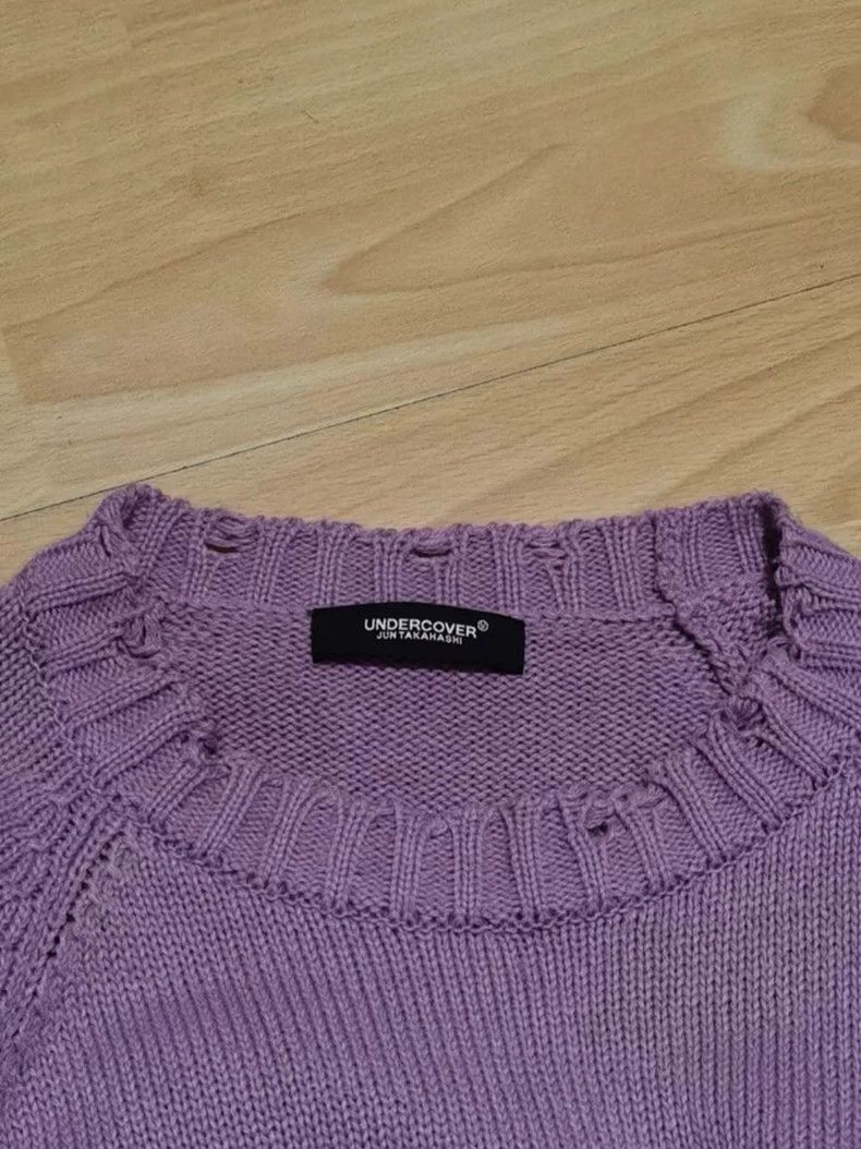 Undercover undercover purple distressed zip sweater-dmc Size US L / EU 52-54 / 3 - 2 Thumbnail