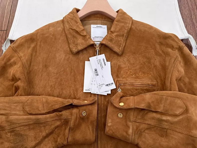 Visvim visvim strato swing top camel leather jacket-dmc Size US M / EU 48-50 / 2 - 4 Thumbnail