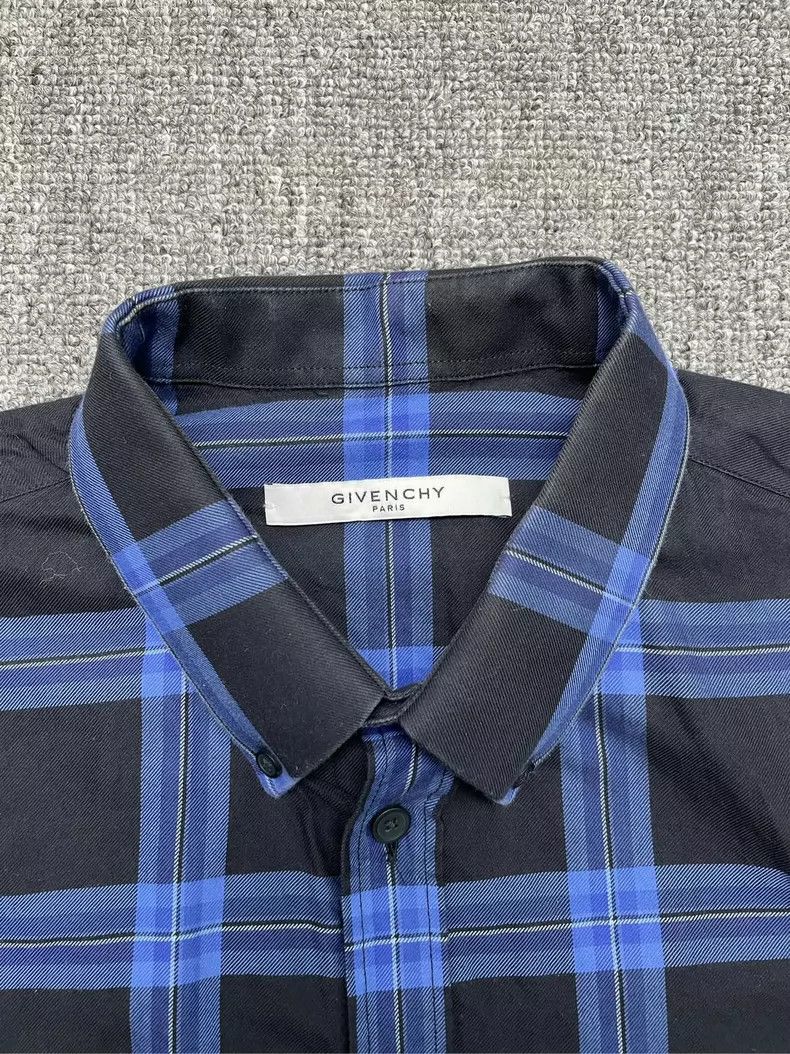 Givenchy Givenchy Blue Plaid Long Sleeve Shirt-dmc Size US M / EU 48-50 / 2 - 3 Thumbnail
