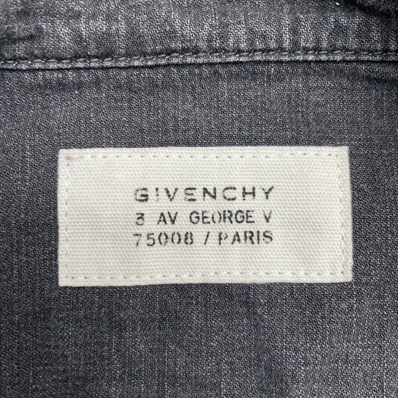 Givenchy gray denim shirt with Givenchy logo-dmc Size US S / EU 44-46 / 1 - 3 Thumbnail