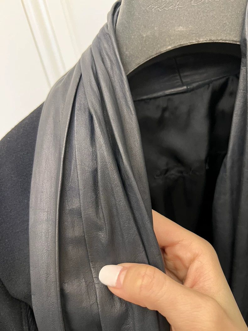 Rick Owens rick owens black coat with gray collar-dmc Size US M / EU 48-50 / 2 - 4 Thumbnail