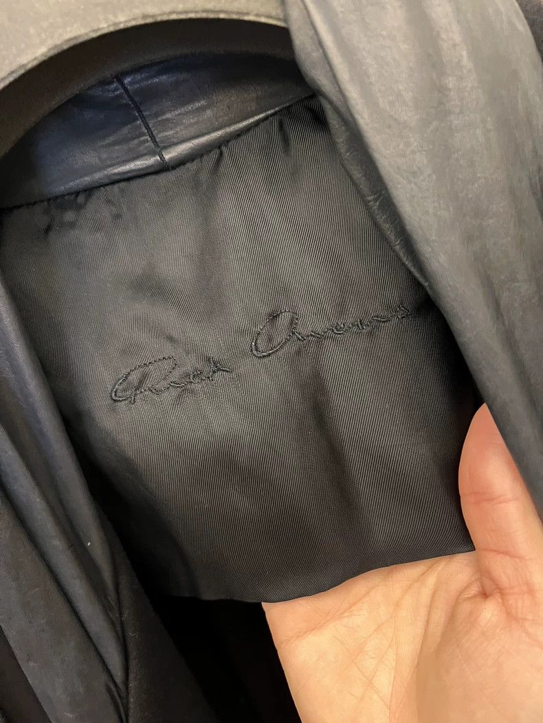 Rick Owens rick owens black coat with gray collar-dmc Size US M / EU 48-50 / 2 - 5 Thumbnail