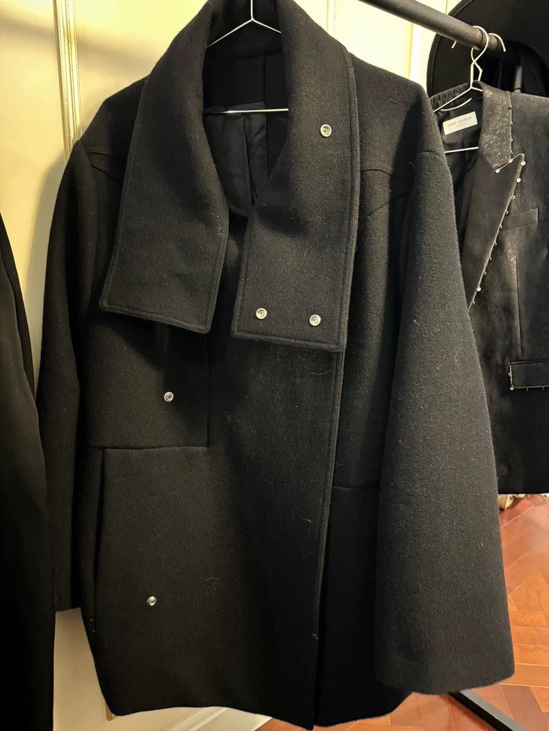 Rick Owens oversized black wool coat with snaps-dmc Size US L / EU 52-54 / 3 - 2 Thumbnail