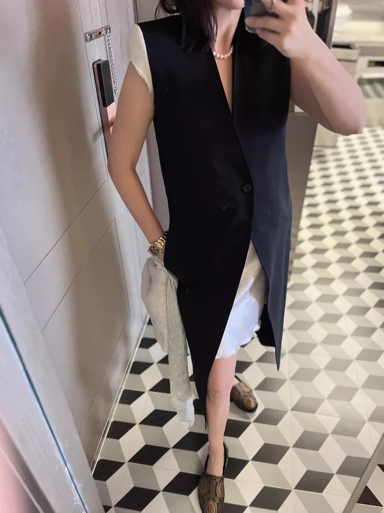 Rick Owens black sleeveless cotton coat with unique design-dmc Size US S / EU 44-46 / 1 - 9 Thumbnail
