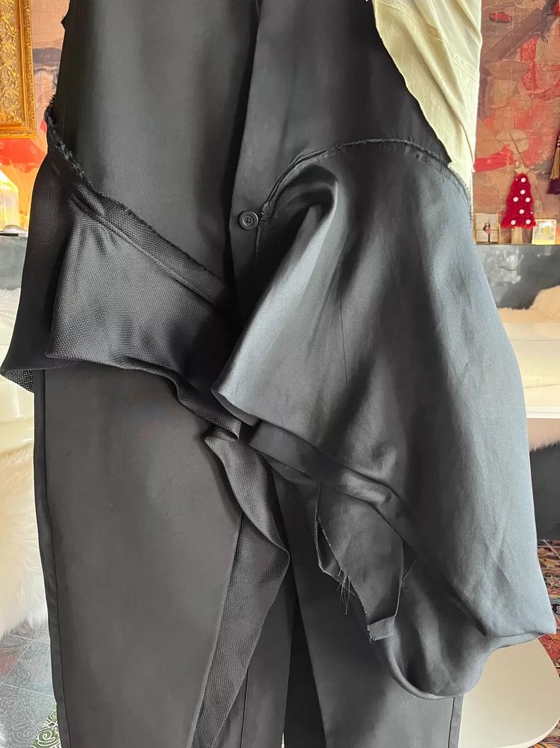 Rick Owens black sleeveless cotton coat with unique design-dmc Size US S / EU 44-46 / 1 - 6 Thumbnail