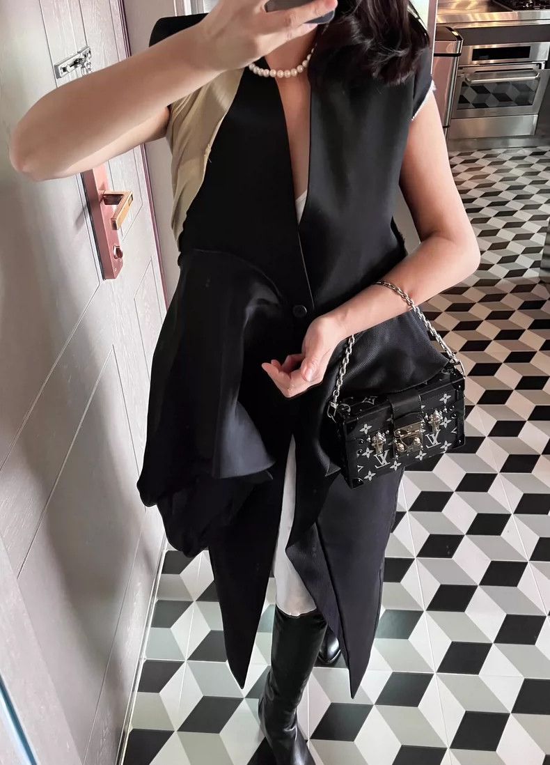 Rick Owens black sleeveless cotton coat with unique design-dmc Size US S / EU 44-46 / 1 - 8 Thumbnail