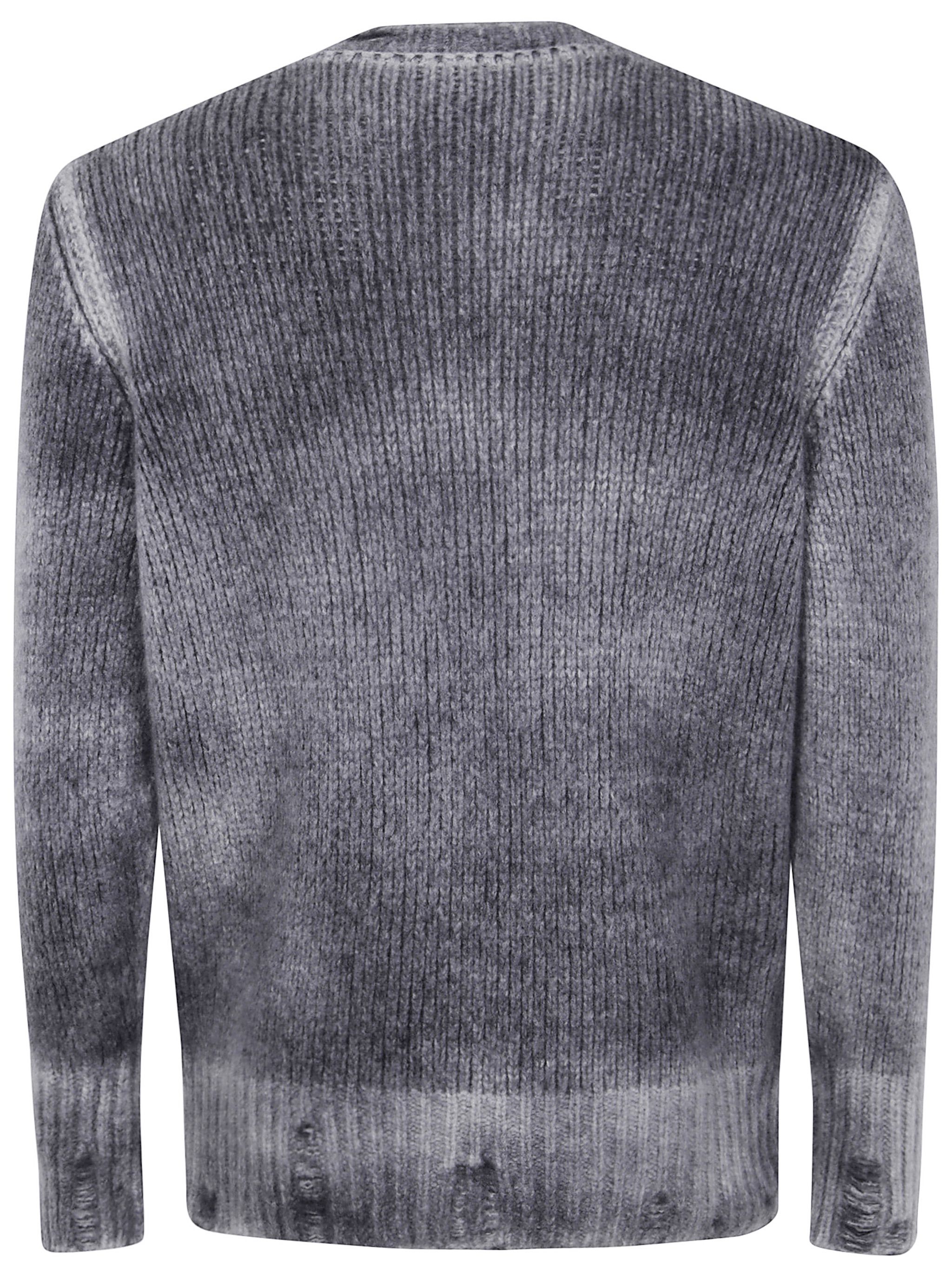Avant Toi HAND PAINTED ROUND NECK PULLOVER IN CASHMERE SILK WITH DESTROYED EDGES Size US M / EU 48-50 / 2 - 2 Thumbnail
