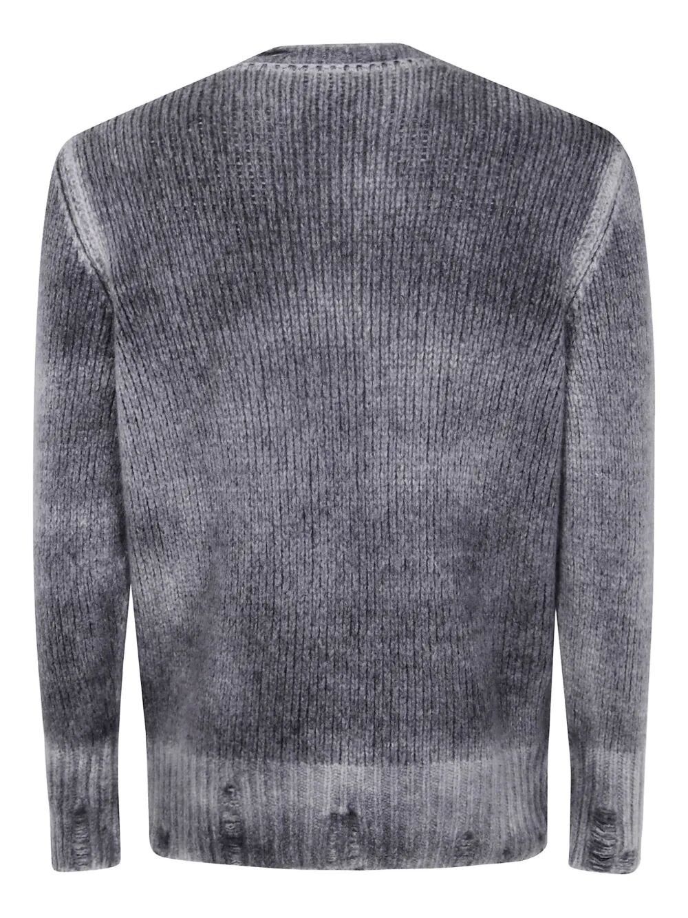 Avant Toi HAND PAINTED ROUND NECK PULLOVER IN CASHMERE SILK WITH DESTROYED EDGES Size US M / EU 48-50 / 2 - 6 Thumbnail