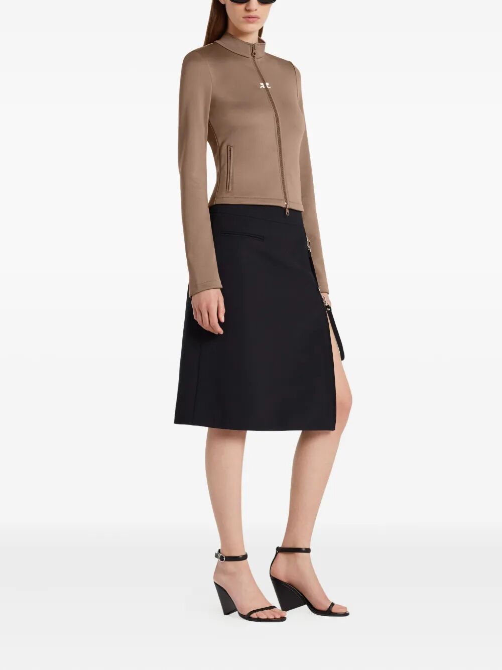 Courreges ZIPPED "HERITAGE" CREPE SKIRT Size 27" / US 4 / IT 40 - 2 Thumbnail