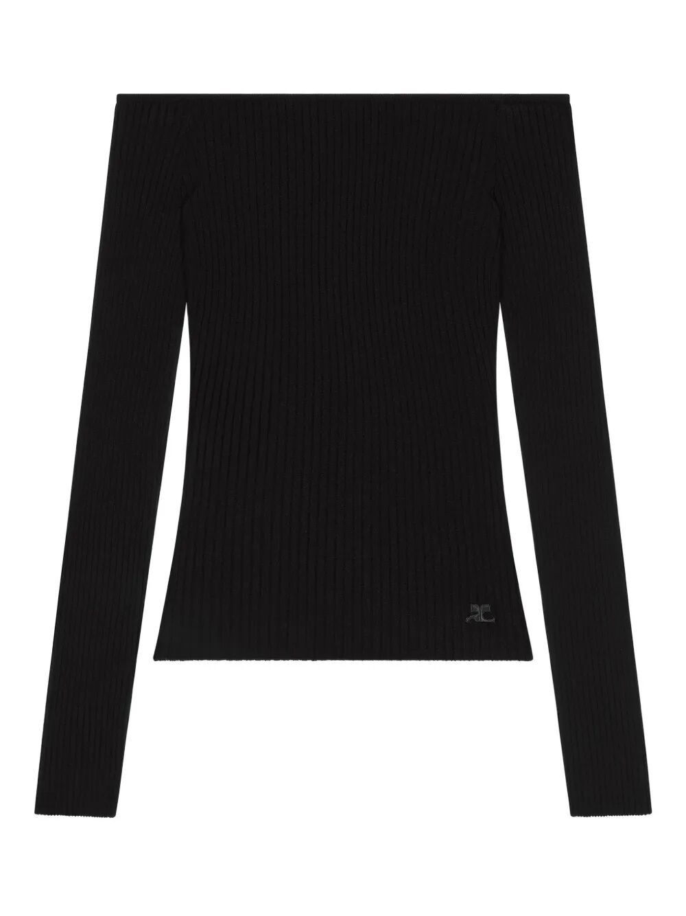 Courreges "OFF SHOULDER" RIB KNIT TOP Size L / US 10 / IT 46 - 3 Thumbnail