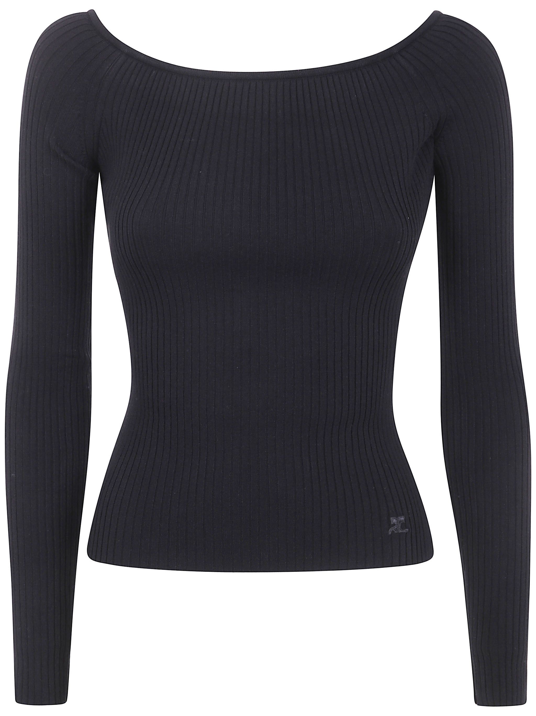Courreges "OFF SHOULDER" RIB KNIT TOP Size S / US 4 / IT 40 - 6 Thumbnail