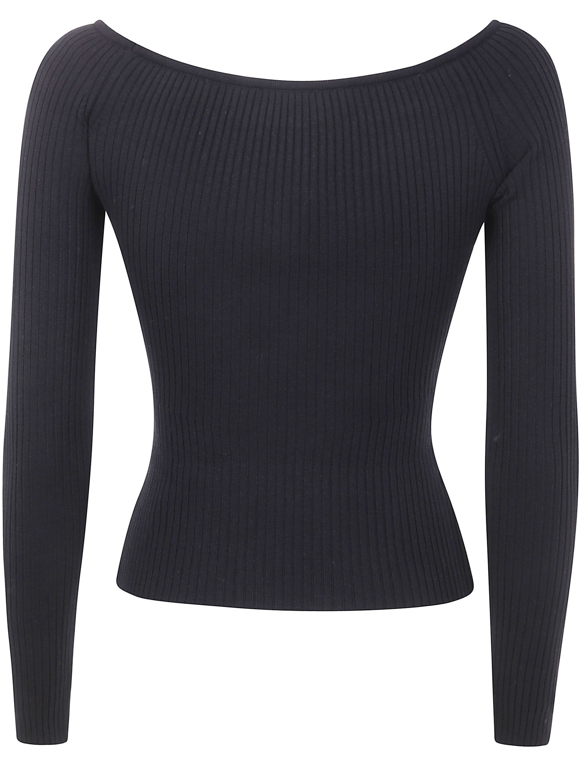 Courreges "OFF SHOULDER" RIB KNIT TOP Size S / US 4 / IT 40 - 7 Thumbnail