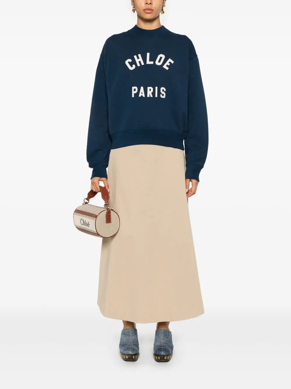 Chloe CROPPED ROUND NECK SWEATSHIRT Size S / US 4 / IT 40 - 6 Thumbnail