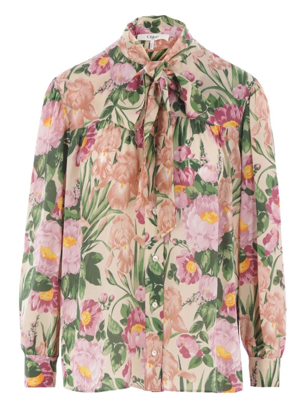 Chloe FLOREAL PRINT SCARF SHIRT Size M / US 6-8 / IT 42-44 - 4 Thumbnail