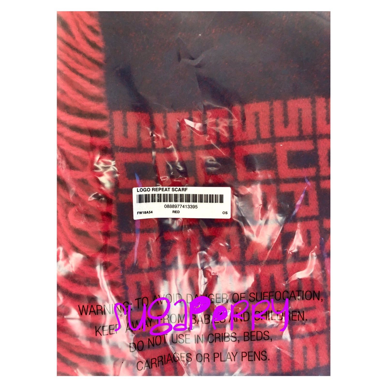 新品　Supreme Logo Repeat Scarf Supreme Logo Repeat Scarf (Navy)