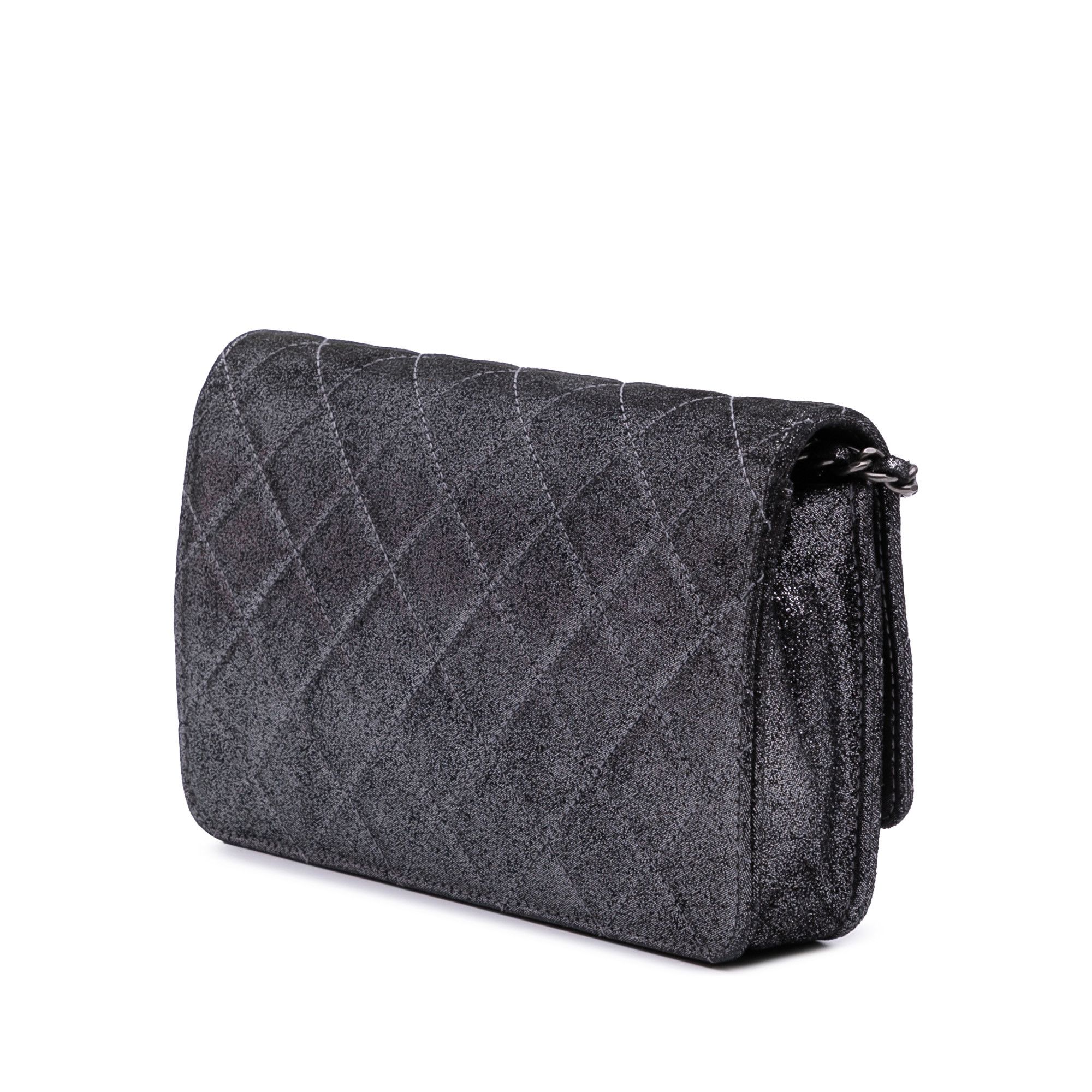 Chanel Chanel Quilted Iridescent Lambskin Tartan Button Wallet On Chain Size ONE SIZE - 2 Thumbnail
