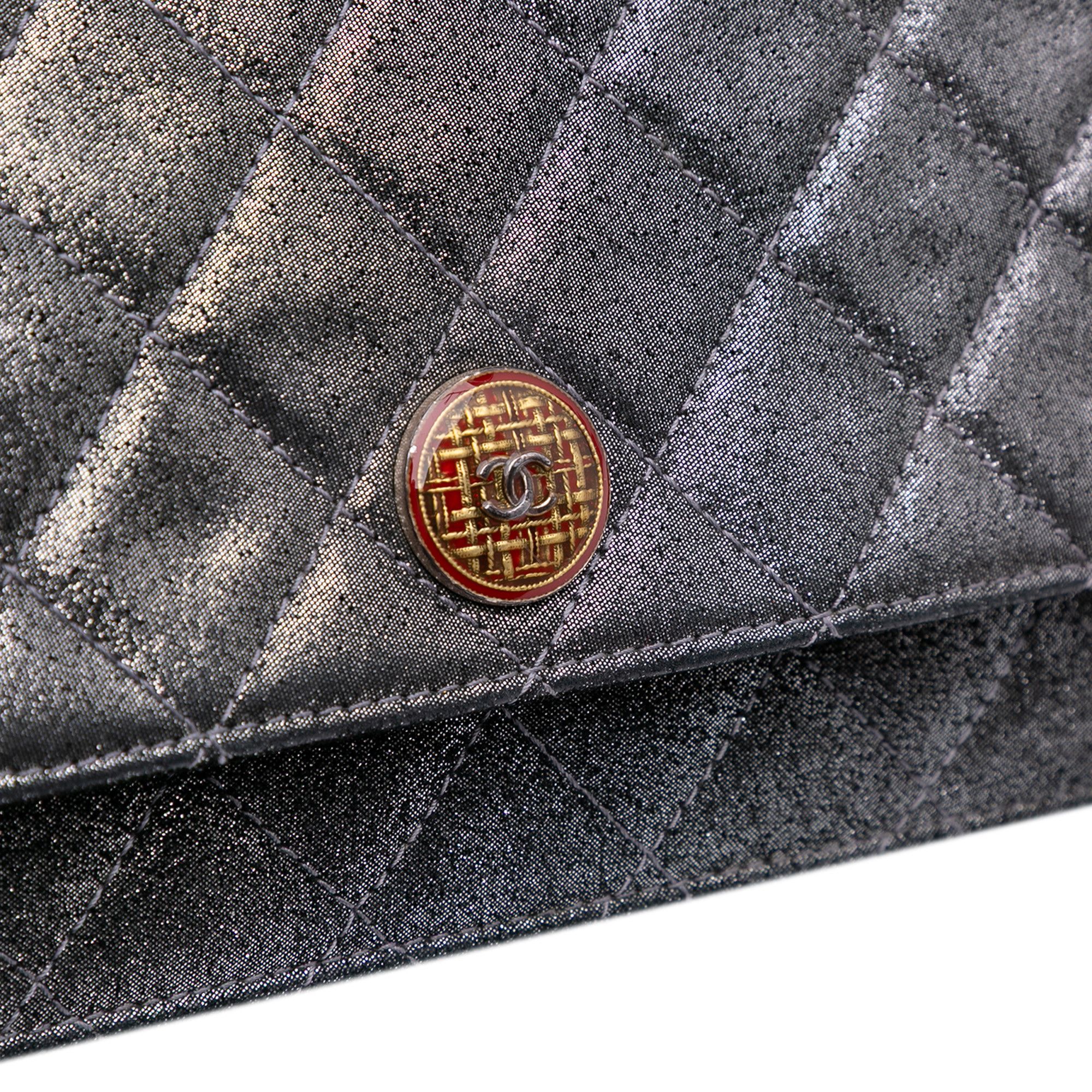 Chanel Chanel Quilted Iridescent Lambskin Tartan Button Wallet On Chain Size ONE SIZE - 10 Thumbnail