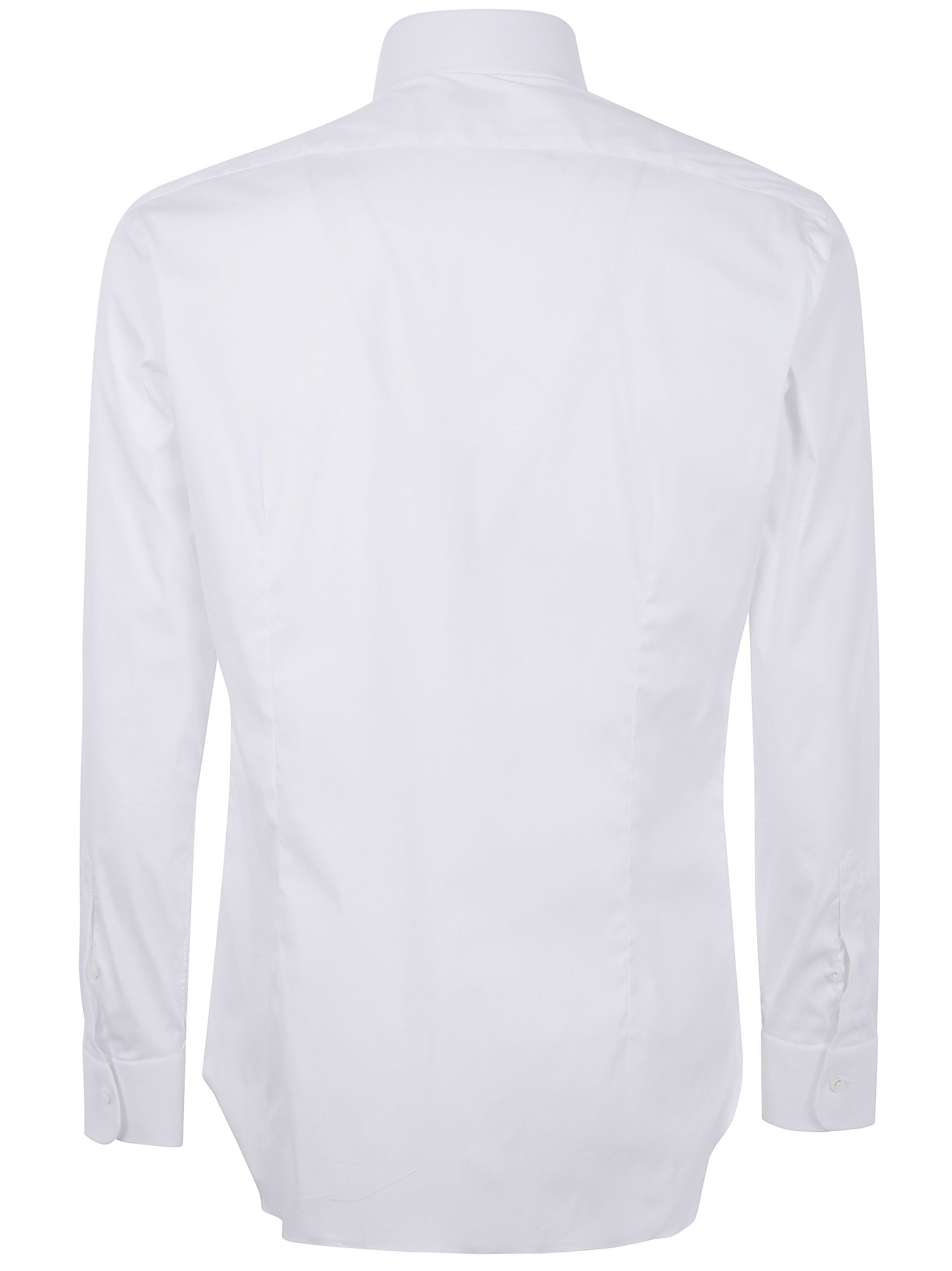 Barba Napoli "CLASSIC" POPELINE STRETCH SHIRT Size US M / EU 48-50 / 2 - 2 Thumbnail