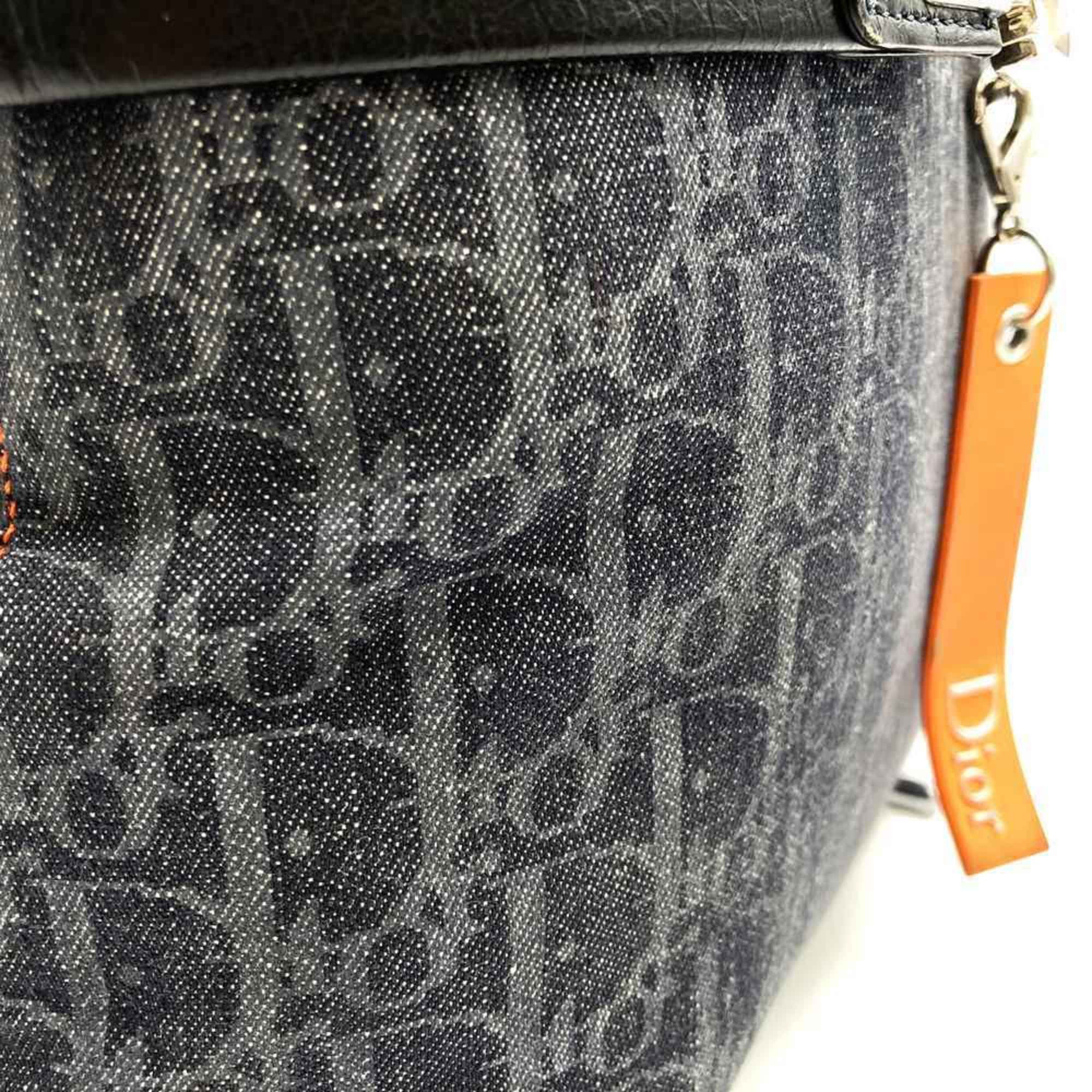 Dior Christian Dior Dior Flight Line Tote Bag Trotter Navy Orange Denim Leather Women's Size ONE SIZE - 3 Thumbnail