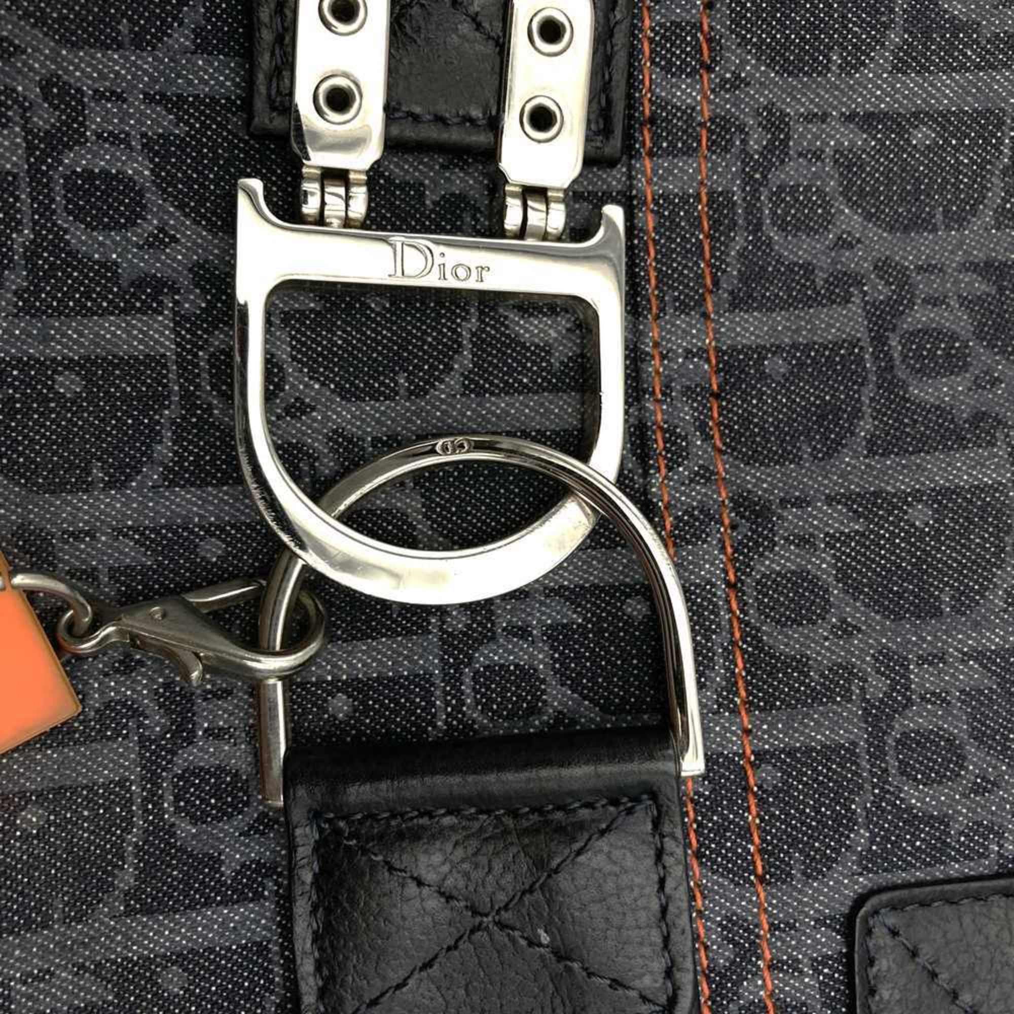 Dior Christian Dior Dior Flight Line Tote Bag Trotter Navy Orange Denim Leather Women's Size ONE SIZE - 11 Thumbnail