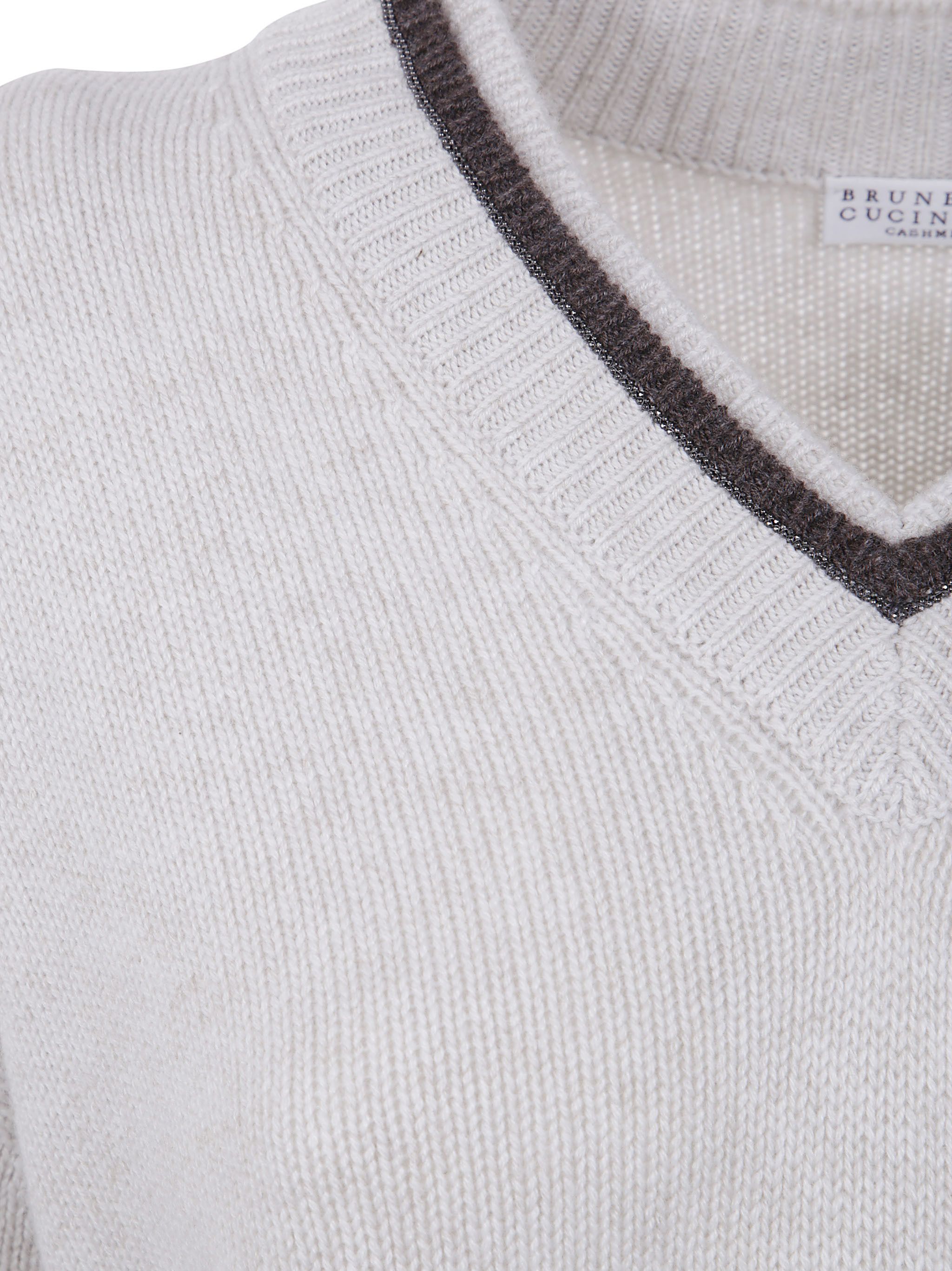 Brunello Cucinelli CASHMERE V NECK SWEATER Size L / US 10 / IT 46 - 3 Thumbnail