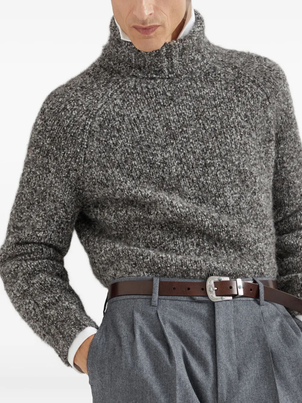 Brunello Cucinelli TURTLE NECK SWEATER Size US XL / EU 56 / 4 - 2 Thumbnail
