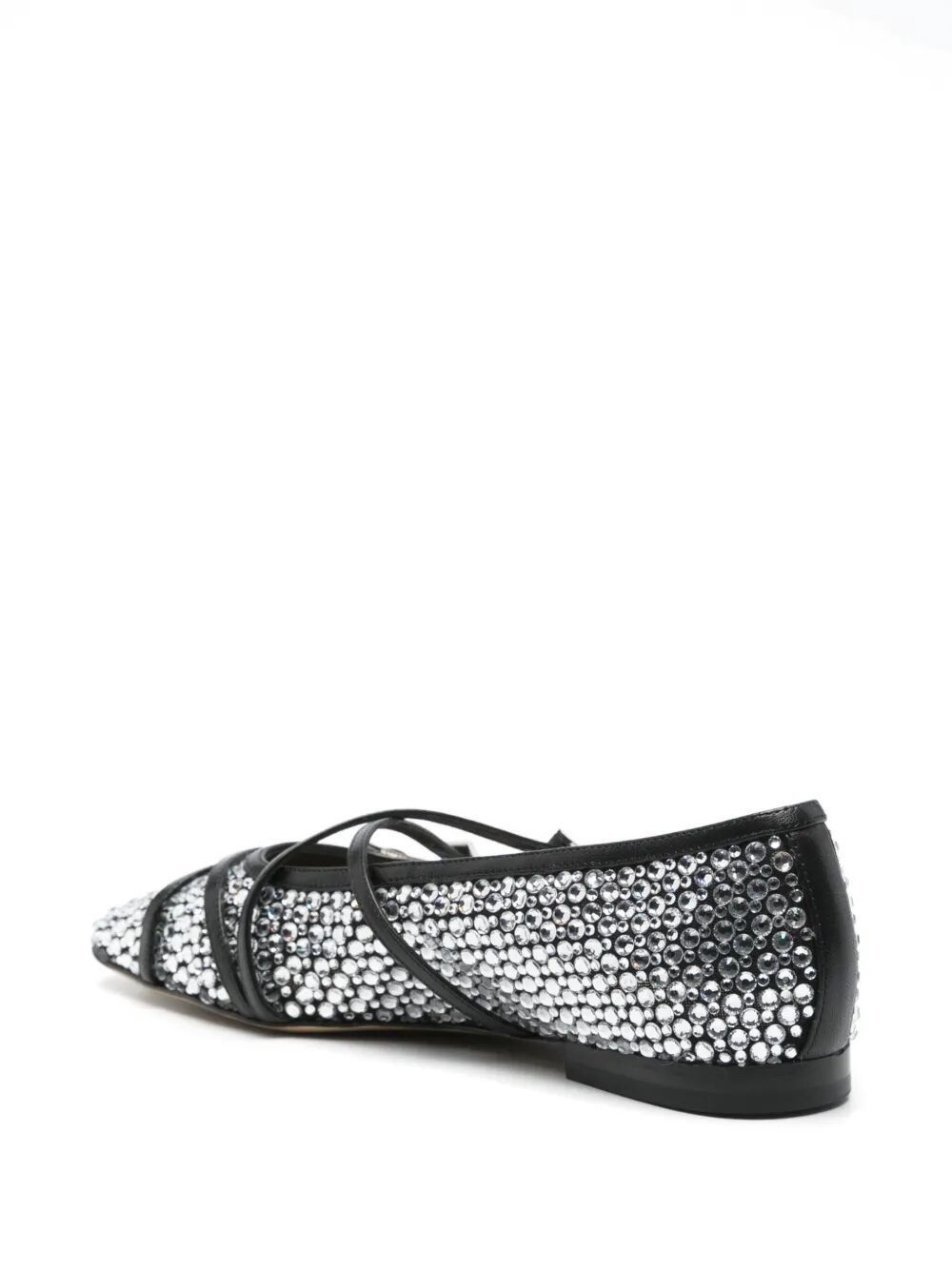 MACH & MACH CRYSTAL NET SQUARE TOE BALLERINAS WITH STRAPS 10MM Size US 7 / IT 37 - 3 Thumbnail
