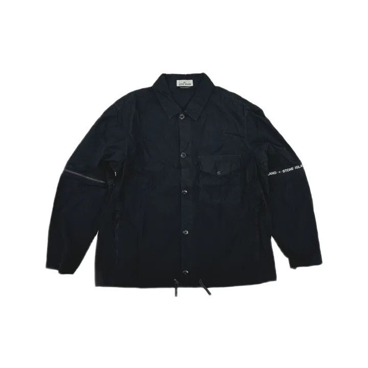 Stone Island Stone Island Black Button-Up Jacket for Men Size US XXL / EU 58 / 5 - 2 Thumbnail