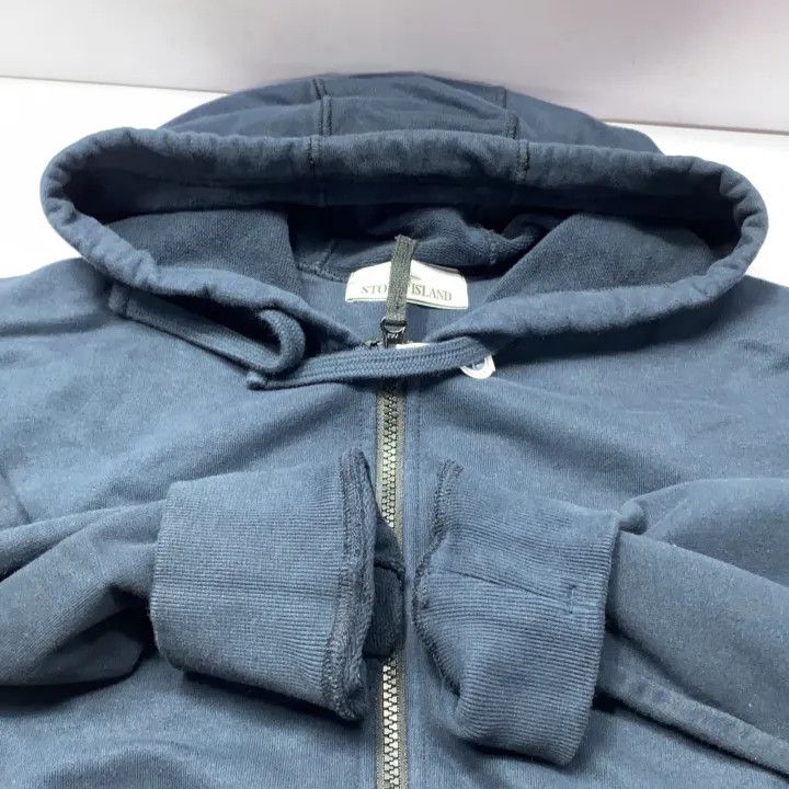 Stone Island Stone Island Blue Full-Zip Hoodie for Men Size US M / EU 48-50 / 2 - 9 Thumbnail