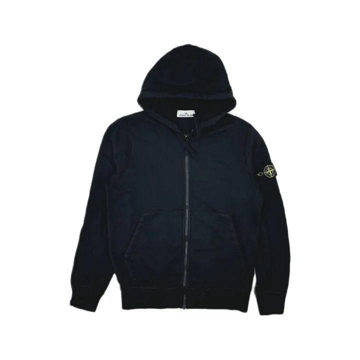 Stone Island Stone Island Black Logo Zip Hoodie Size US M / EU 48-50 / 2 - 2 Thumbnail