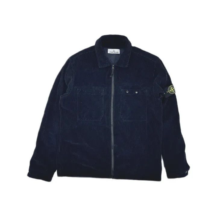 Stone Island Stone Island Navy Blue Corduroy Jacket Size US L / EU 52-54 / 3 - 2 Thumbnail