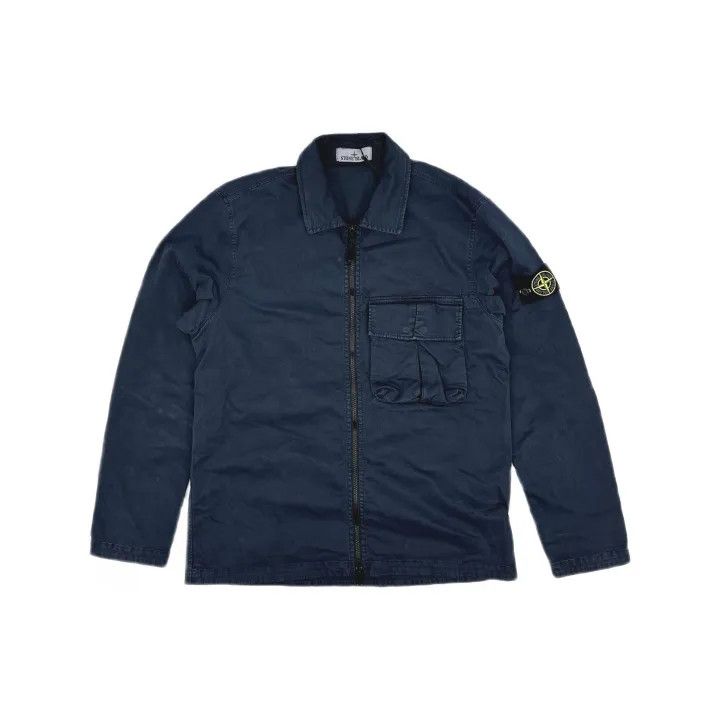 Stone Island Stone Island Midnight Blue Cotton Shirt Jacket Size US L / EU 52-54 / 3 - 2 Thumbnail