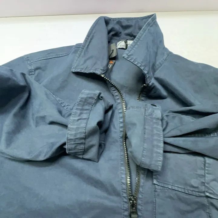 Stone Island Stone Island Midnight Blue Cotton Shirt Jacket Size US L / EU 52-54 / 3 - 11 Thumbnail
