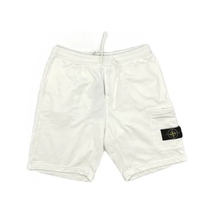 Stone Island Stone Island White Drawstring Athletic Shorts Size US 34 / EU 50 - 2 Thumbnail