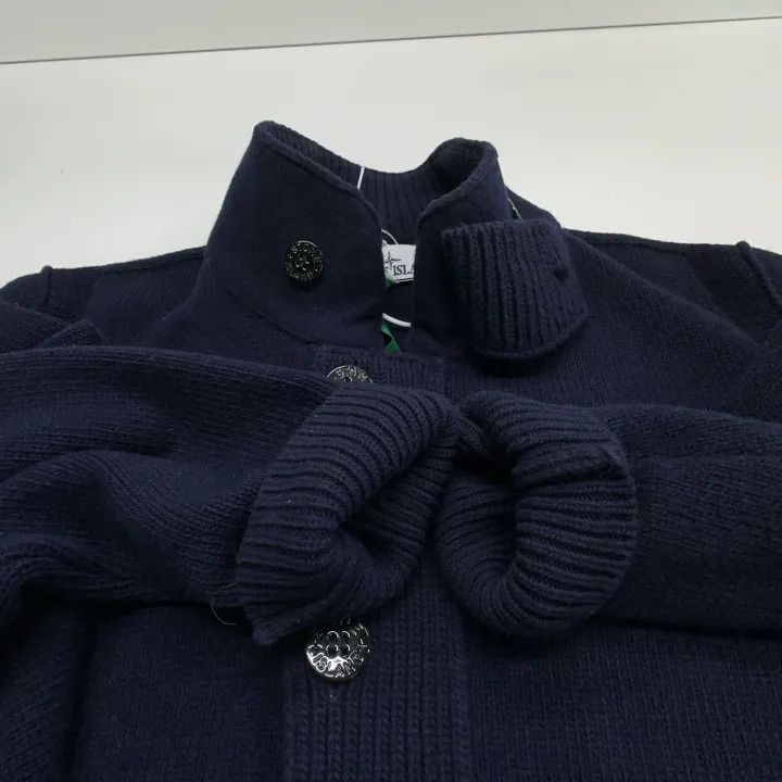 Stone Island Stone Island Navy Blue High Neck Knit Sweater Size US XL / EU 56 / 4 - 8 Thumbnail