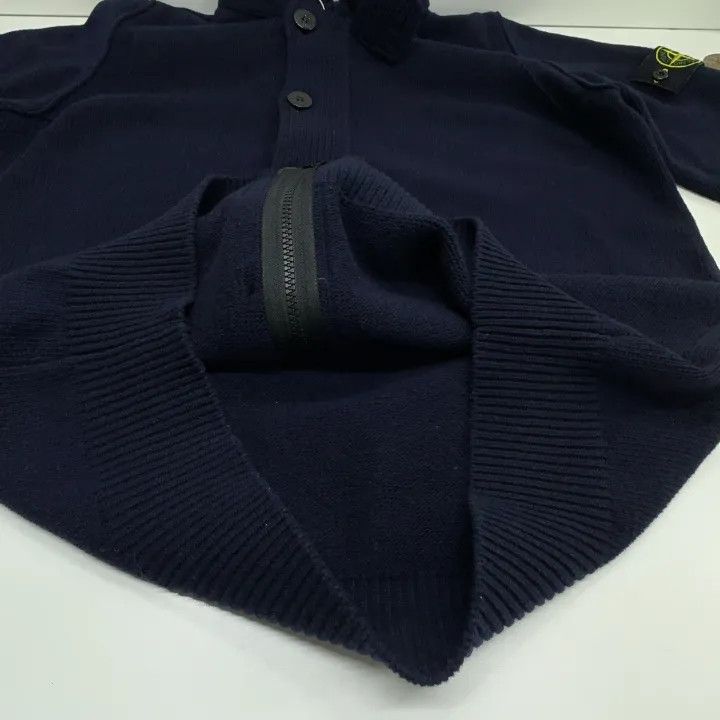 Stone Island Stone Island Navy Blue High Neck Knit Sweater Size US XL / EU 56 / 4 - 9 Thumbnail
