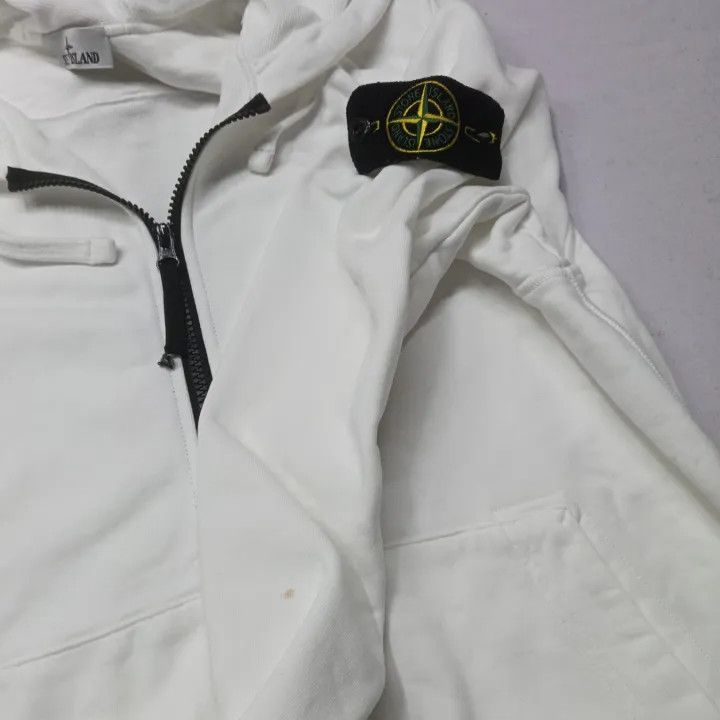 Stone Island Stone Island White Zip-Up Hoodie Size US M / EU 48-50 / 2 - 10 Thumbnail