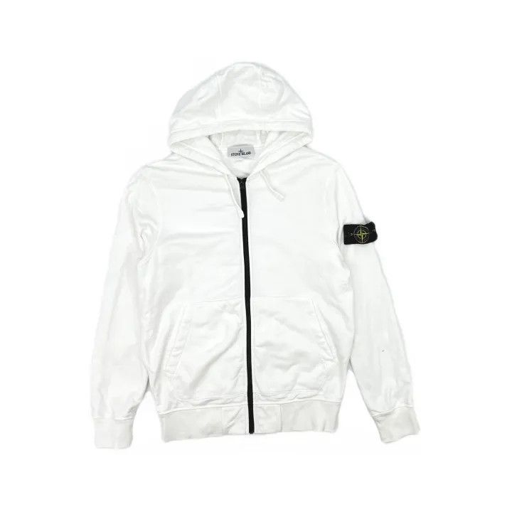 Stone Island Stone Island White Zip-Up Hoodie Size US M / EU 48-50 / 2 - 2 Thumbnail