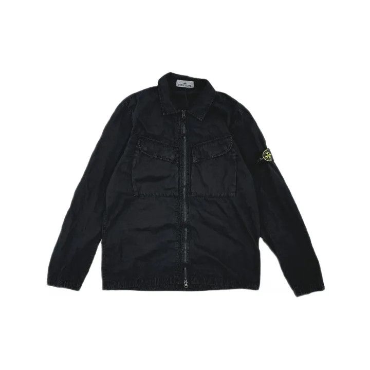 Stone Island Stone Island Classic Black Zip-Up Shirt Jacket Size US L / EU 52-54 / 3 - 2 Thumbnail