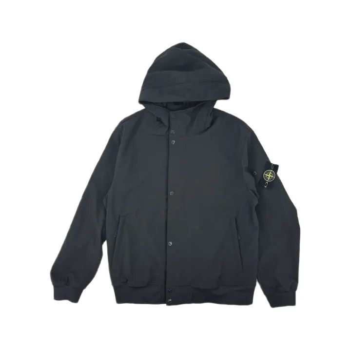 Stone Island Stone Island Soft Shell Black Hoodie Jacket Size US XL / EU 56 / 4 - 2 Thumbnail