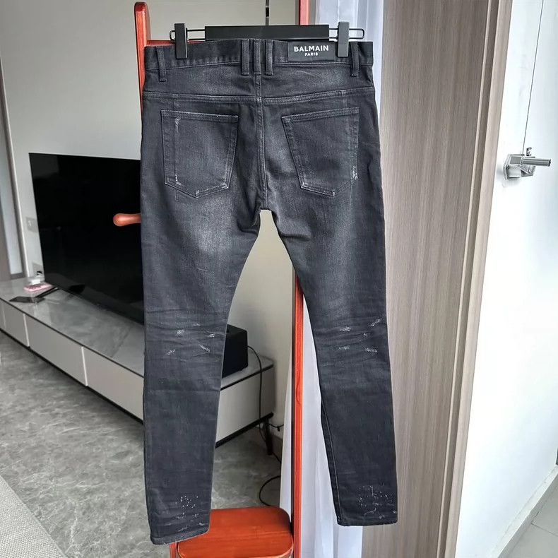 Balmain balmain black distressed denim jeans size 32-dmc Size US 32 / EU 48 - 2 Thumbnail