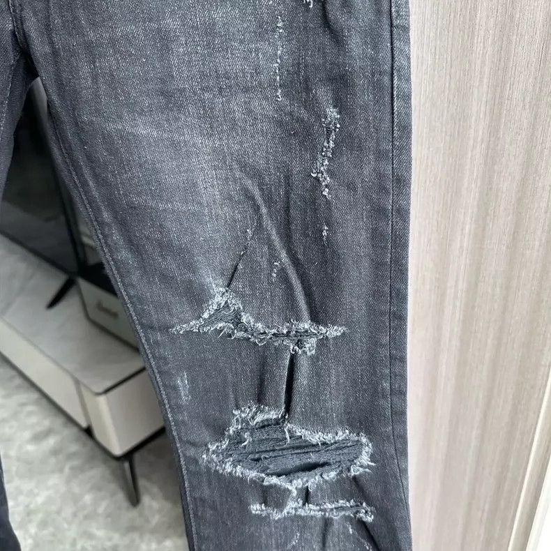 Balmain balmain black distressed denim jeans size 32-dmc Size US 32 / EU 48 - 3 Thumbnail