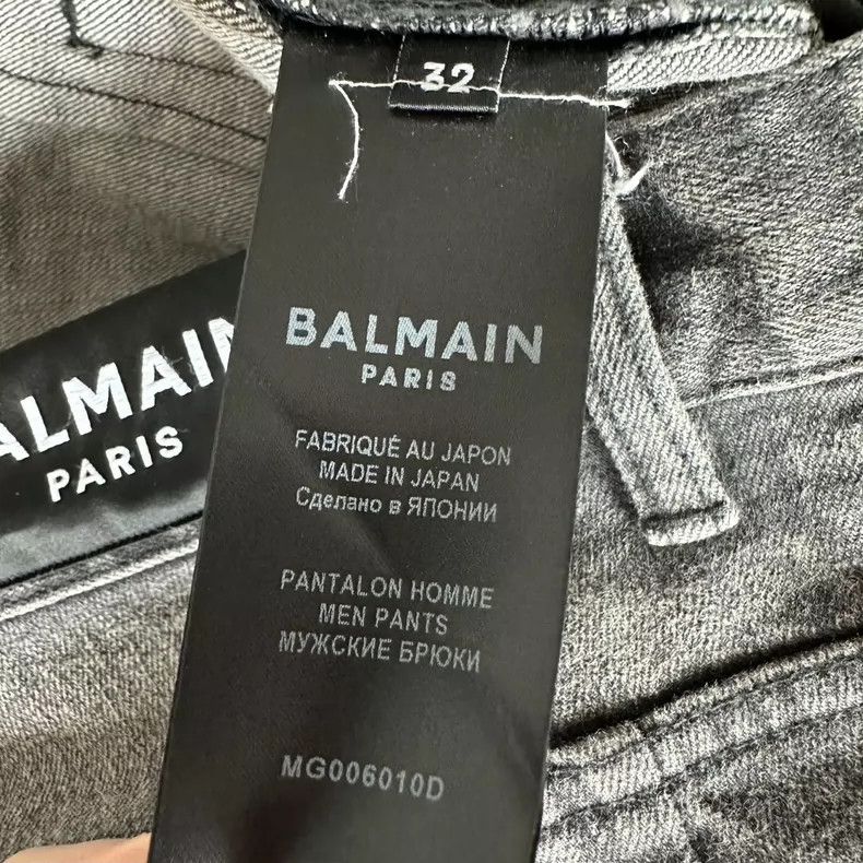 Balmain balmain black silver denim pants size 32-dmc Size US 32 / EU 48 - 6 Thumbnail