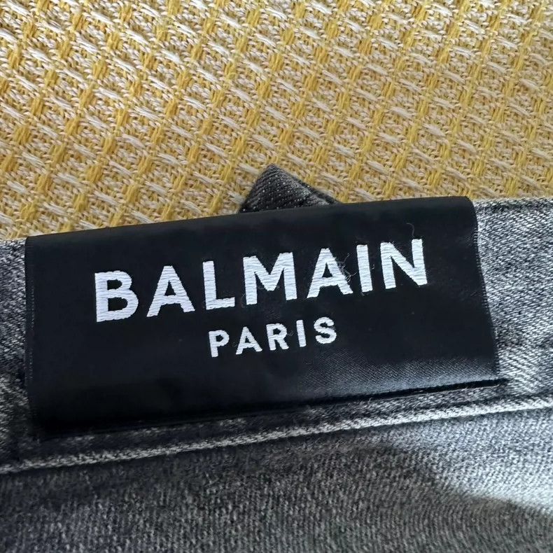 Balmain balmain black silver denim pants size 32-dmc Size US 32 / EU 48 - 8 Thumbnail