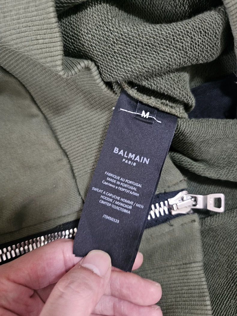 Balmain balmain green hooded sweatshirt with zipper-dmc Size US M / EU 48-50 / 2 - 7 Thumbnail